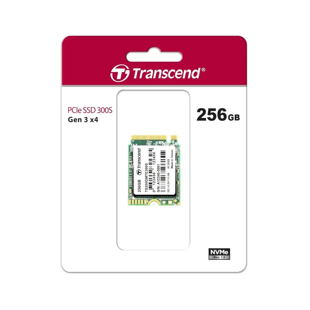 Transcend TS256GMTE300S 256GB, M.2 2230,PCIe Gen3x4, NVMe, 3D TLC, DRAM-less