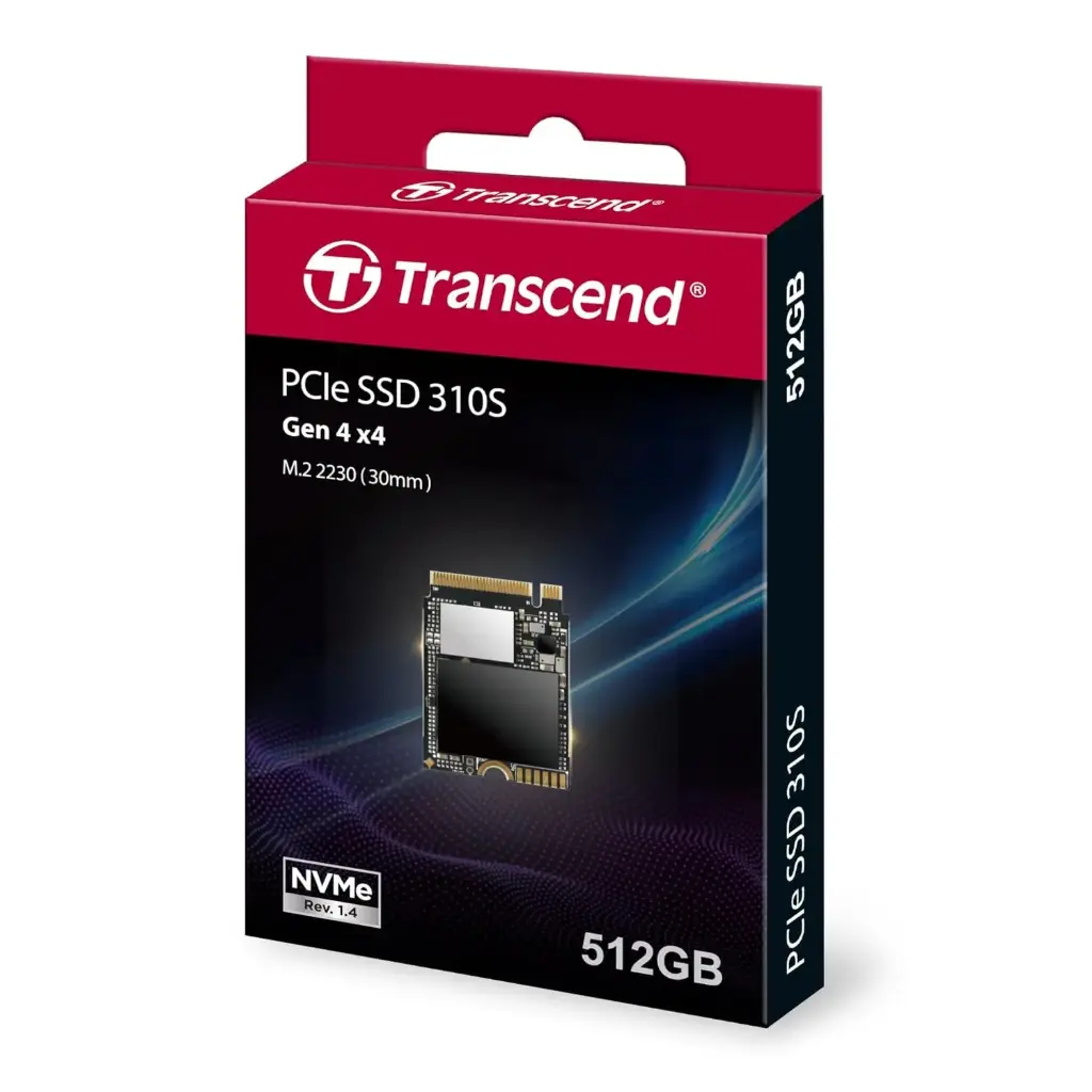 Transcend TS512GMTE310S 512GB, M.2 2230,PCIe Gen4x4, NVMe, 3D TLC, DRAM-less
