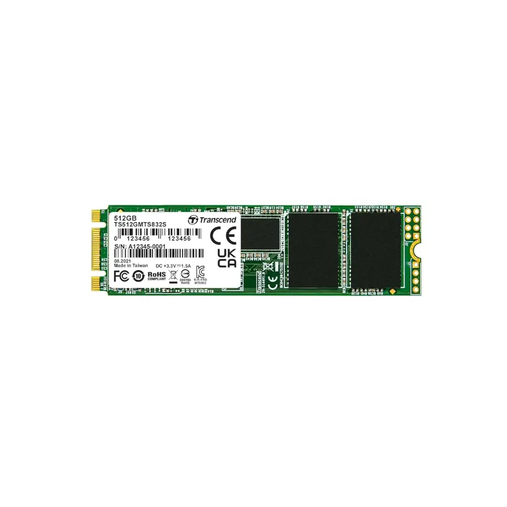 Transcend TS512GMTS832S 512GB, Single Side, M.2 2280 SSD, SATA B+M Key, TLC