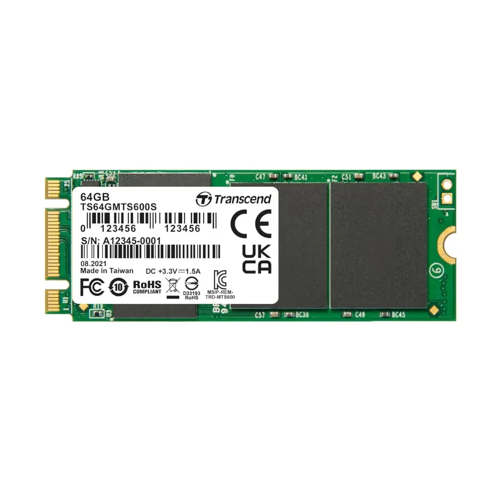 Transcend TS64GMTS600S 64GB, M.2 2260 SSD, SATA3 B+M Key, MLC
