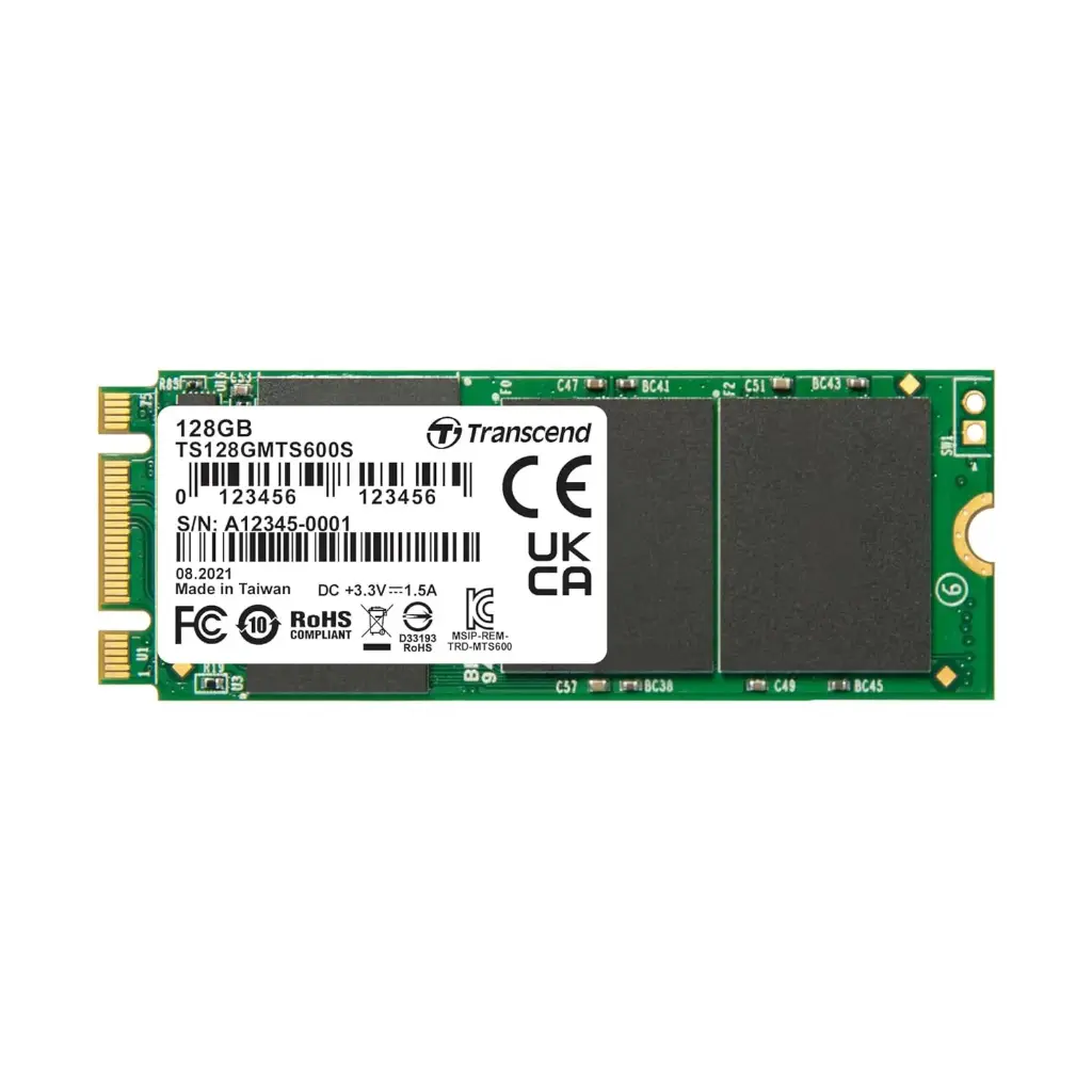 Transcend TS128GMTS600S 128GB, M.2 2260 SSD, SATA3 B+M Key, MLC