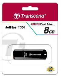 Transcend JetFlash 350 8GB USB Flash Drive (TS8GJF350)