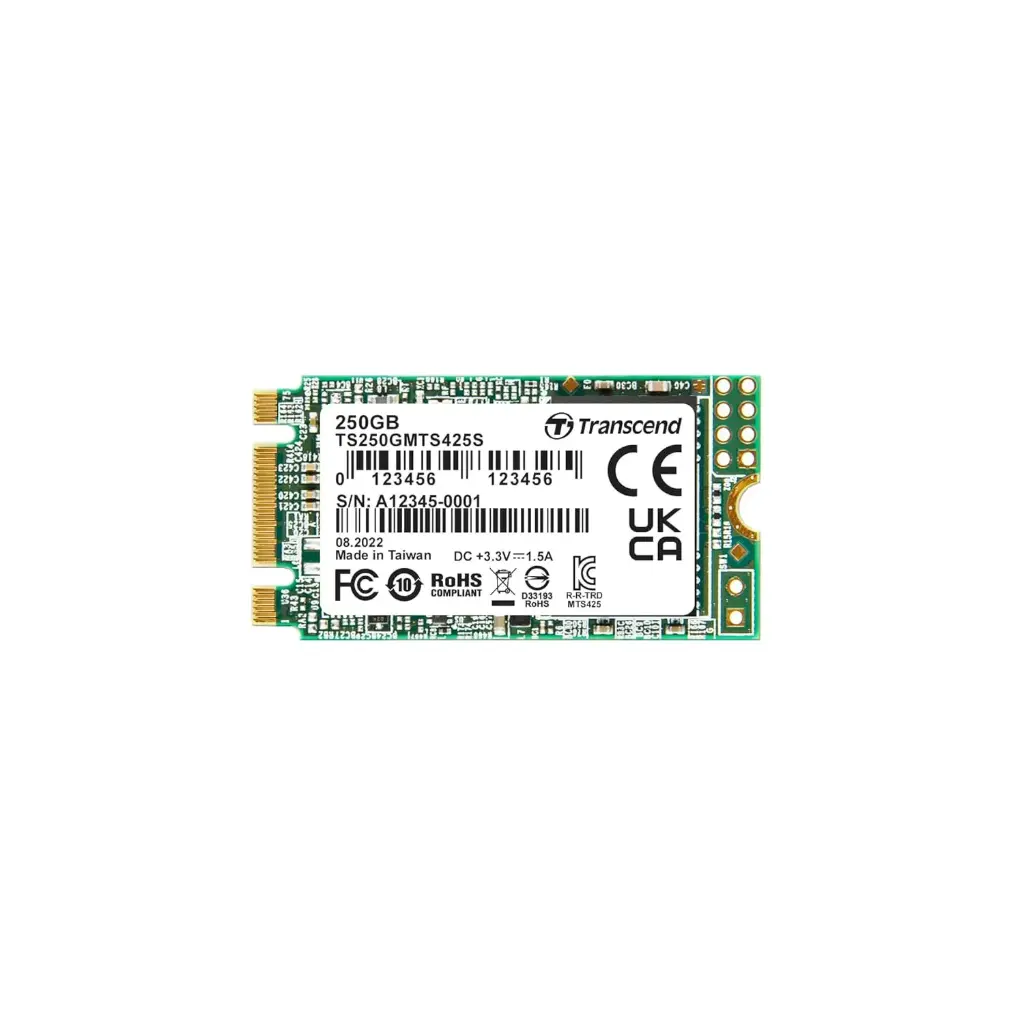 Transcend TS250GMTS425S 250GB, M.2 2242 SSD, SATA3 B+M Key, TLC
