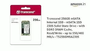 Transcend TS256GMSA230S 256GB, mSATA SSD, SATA3, 3D  TLC