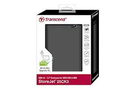 Transcend TS0GSJ25CK3 0GB, 2.5" SSD/HDD Enclosure Kit, Anti-shock Rubber housing