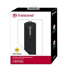 Transcend TS-CM10G M.2 2280/2260/2242/2230, PCIe/SATA SSD Enclosure Kit, Black
