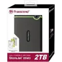 Transcend TS2TSJ25M3S 2TB, 2.5" External HDD, StoreJet M3, Iron Gray, Slim