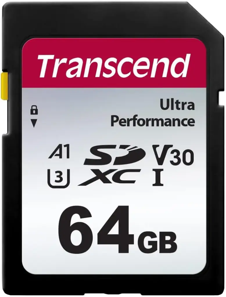 Transcend TS64GSDC340S 64GB SD Card UHS-I U3 A1 Ultra Performance
