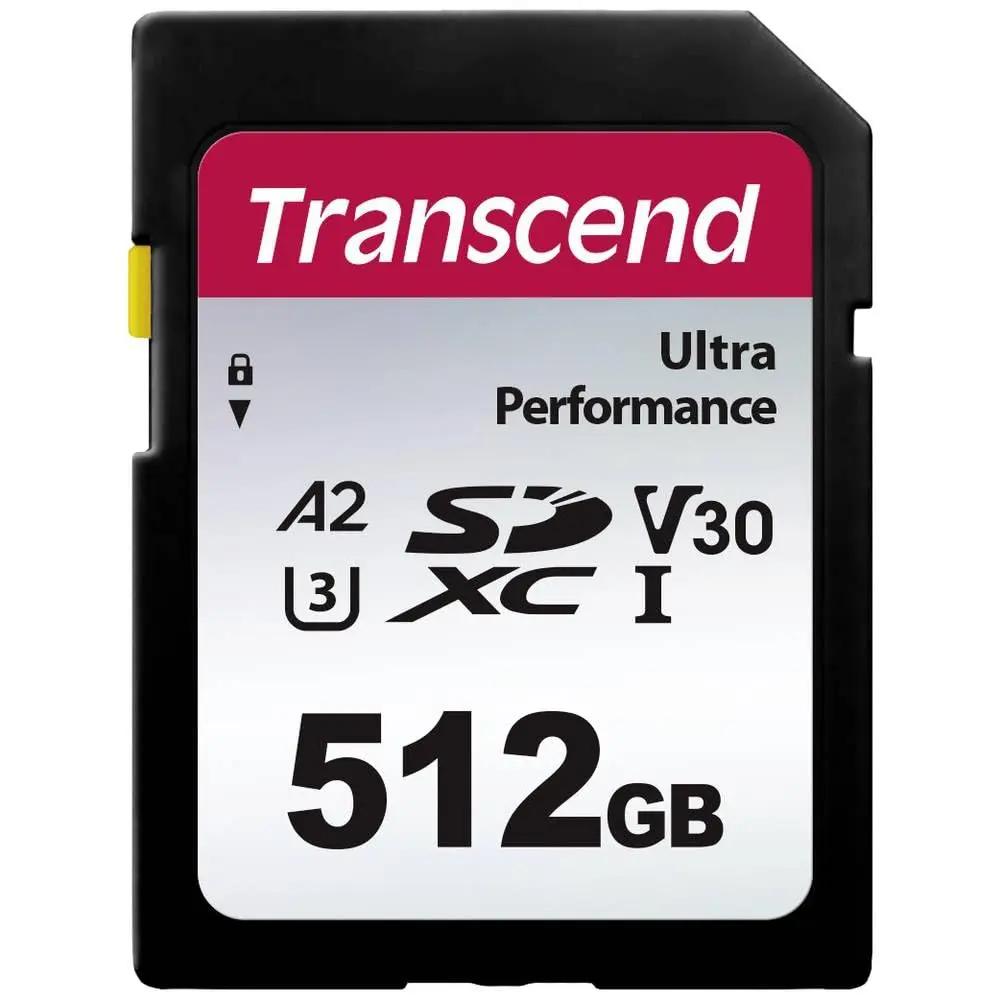 Transcend TS512GSDC340S 512GB SD Card UHS-I U3 A2 Ultra Performance