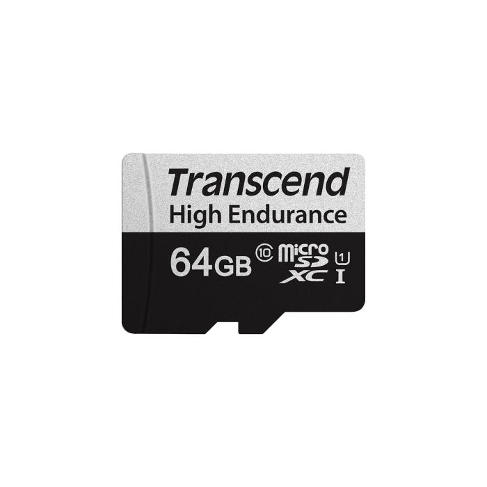 Transcend TS64GUSD350V 64GB microSD w/ adapter U1, High Endurance