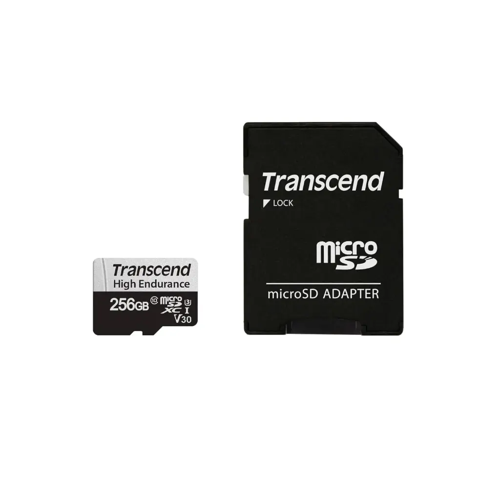 Transcend TS256GUSD350V 256GB microSD w/ adapter U3, High Endurance