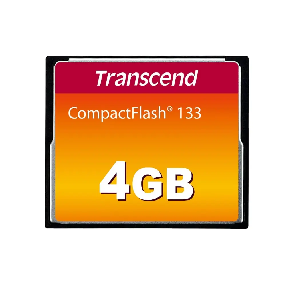 Transcend TS4GCF133 4GB, CF Card, MLC, 133X