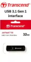 Transcend TS32GJF700 32GB, USB3.1, Pen Drive, Classic, Black