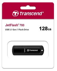 Transcend TS128GJF700 128GB, USB3.1, Pen Drive, Classic, Black