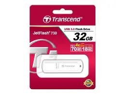 Transcend TS32GJF730 32GB, USB3.1, Pen Drive, Classic, White