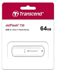 Transcend TS64GJF730 64GB, USB3.1, Pen Drive, Classic, White