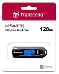 Transcend TS128GJF790K 128GB, USB3.1, Pen Drive, Capless, Black