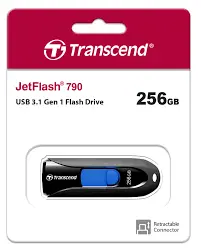 Transcend TS256GJF790K 256GB, USB3.1, Pen Drive, Capless, Black
