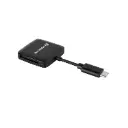 Transcend TS-RDC3 SD/microSD Card Reader, USB 3.2 Gen 1, Black, Type C