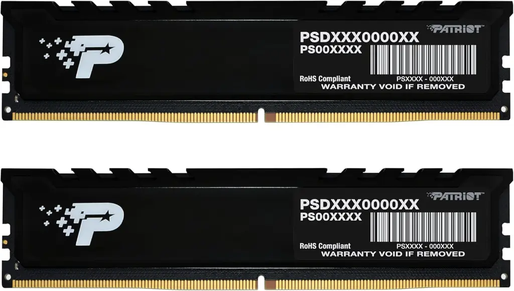 Patriot Memory Signature Premium DDR5 RAM 16GB (2X8GB) 4800MHz CL40 UDIMM W/HS Desktop Memory Kit - PSP516G4800KH1