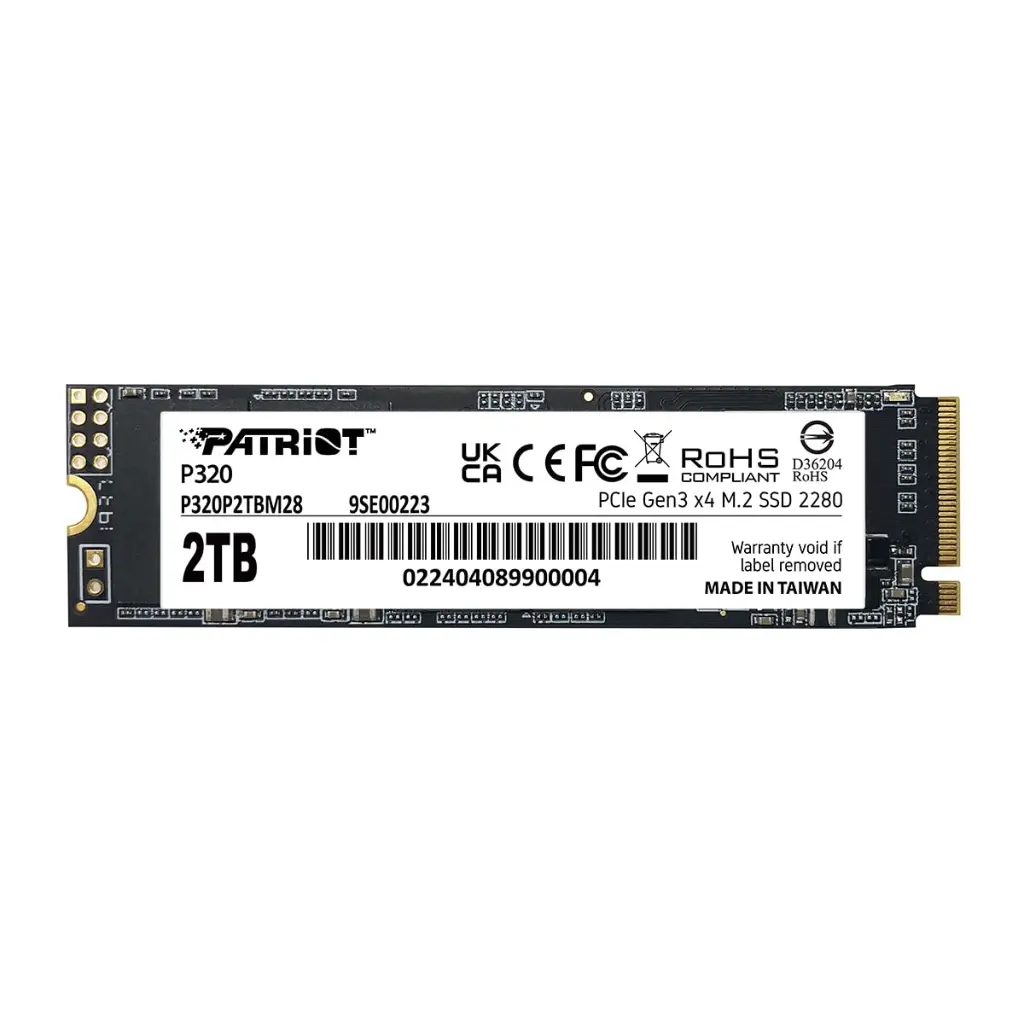 Patriot 2TB P320 PCIe Gen3 x4 (NVMe 1.3) M.2 2280 SSD P320P2TBM28