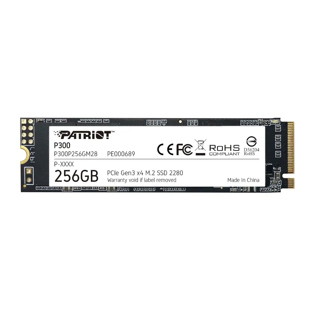 Patriot 256GB P300 PCIe Gen3 x4 (NVMe 1.3) M.2 2280 SSD P300P256GM28
