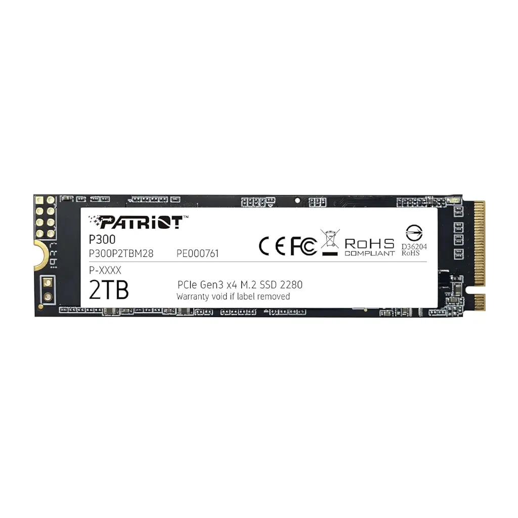 Patriot 2TB P300 PCIe Gen3 x4 (NVMe 1.3) M.2 2280 SSD P300P2TBM28