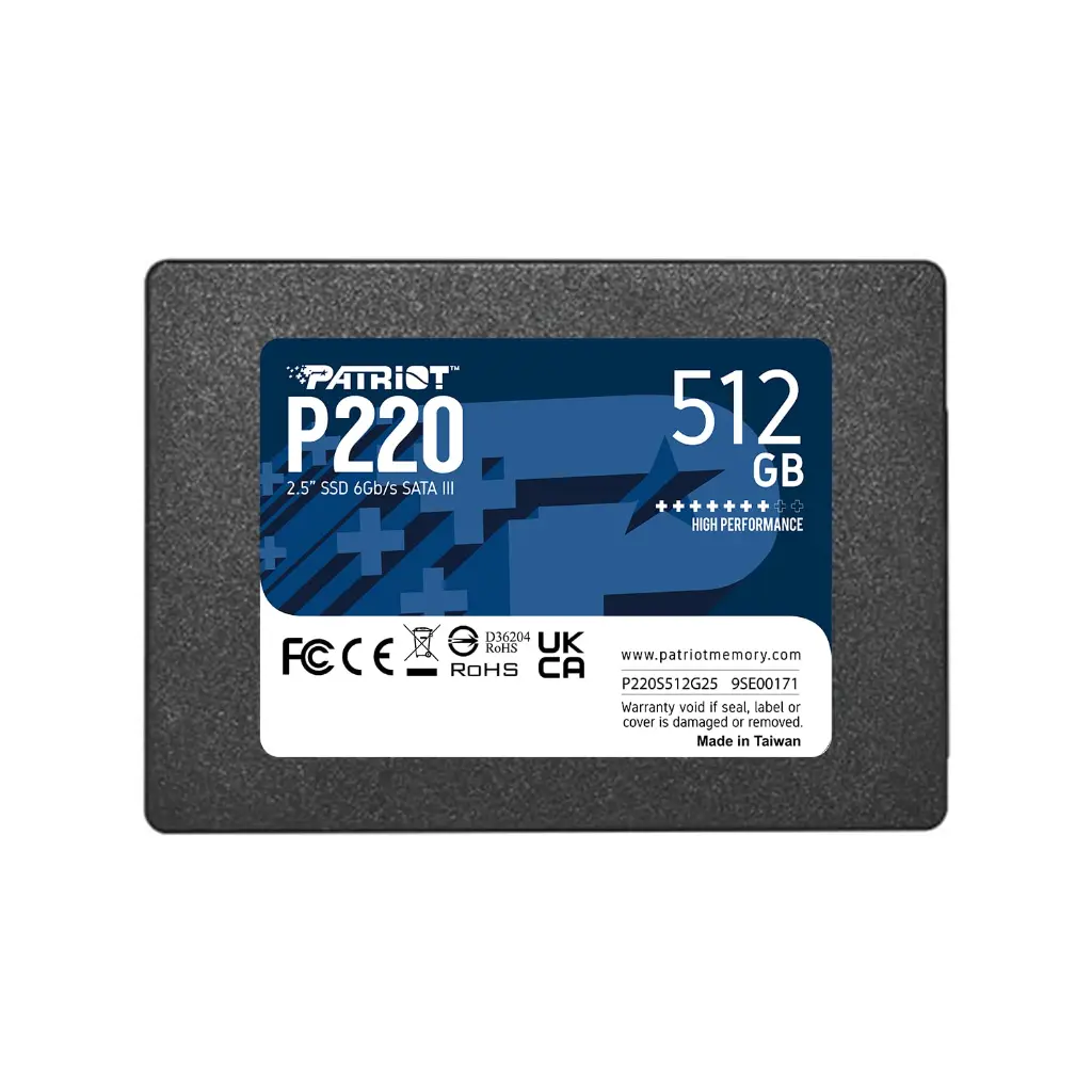 Patriot 512GB P220 SATA III Internal 7mm SSD P220S512G25