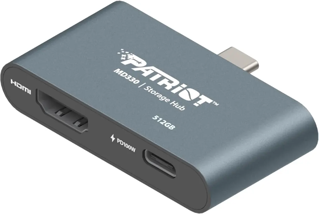 Patriot 512GB Mobile MD330 Storage Hub (USB 3.2 GEN 1:HDMI/USB-PD) PMD512GH013       