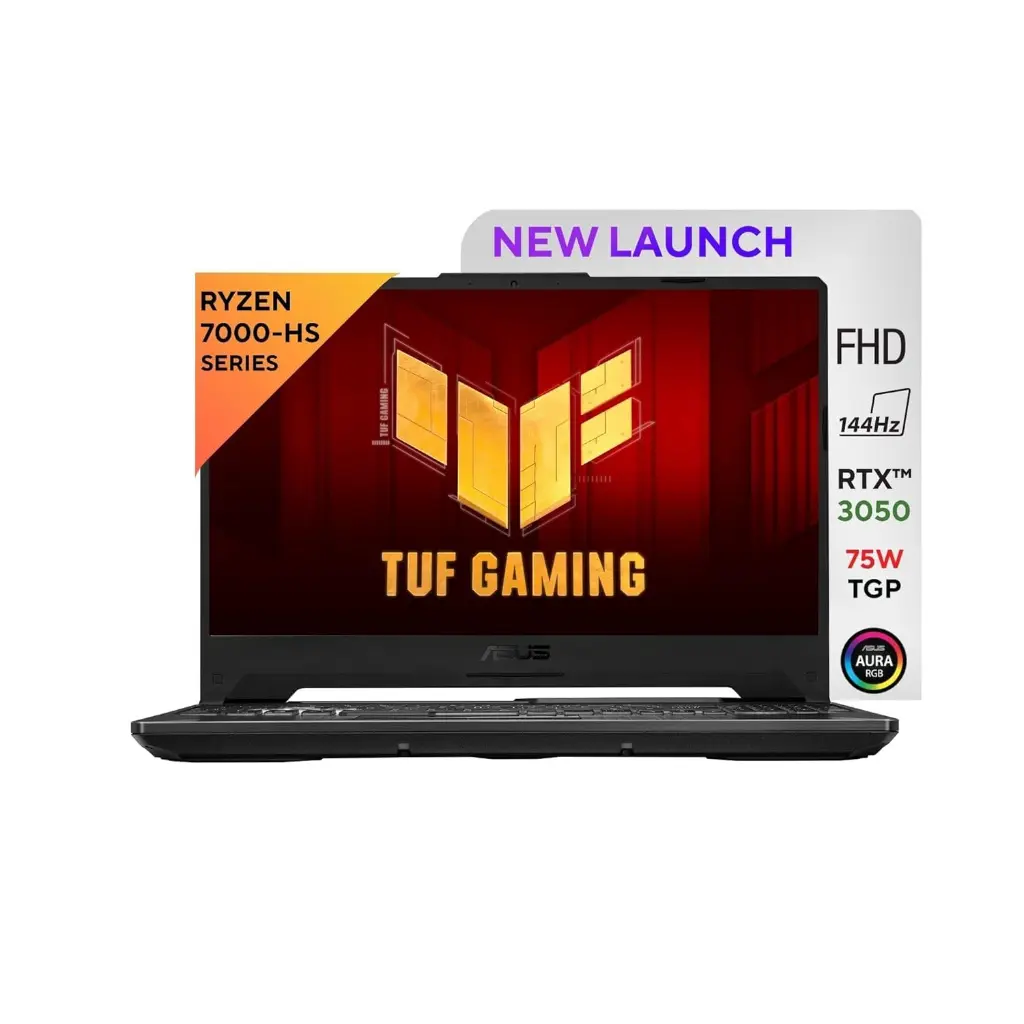 ASUS TUF Gaming A15, AMD Ryzen 7 7435HS, 15.6-inch FHD 144Hz, Gaming Laptop (16GB/512GB SSD/NVIDIA GeForce RTX 4050/Windows 11/90WHr/Mecha Gray/2.2 Kg), FA507NUR-LP082W
