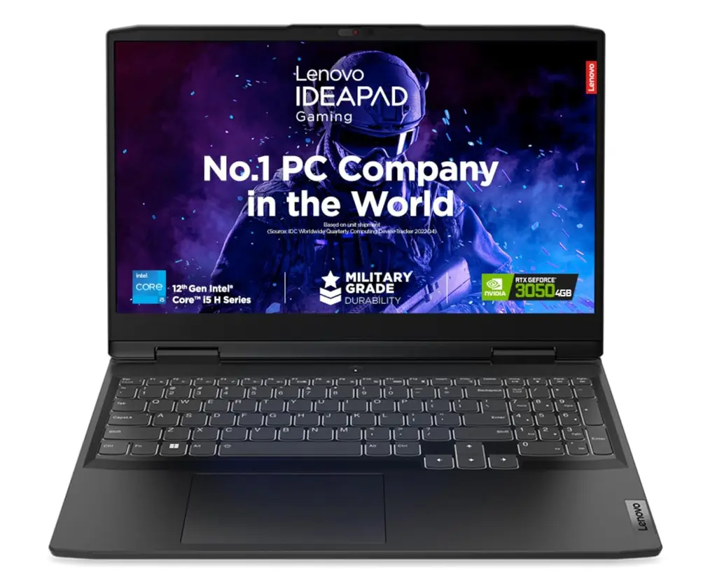Lenovo IdeaPad Gaming 3 12th Gen Intel Core i5 12450H 15.6" (39.62cm) FHD IPS 120Hz Gaming Laptop (16GB/512GB SSD/Win11/Office 21/NVIDIA RTX 3050 4GB/Alexa/3 Mon Game Pass/Onyx Grey/2.3Kg), 82S9017TIN