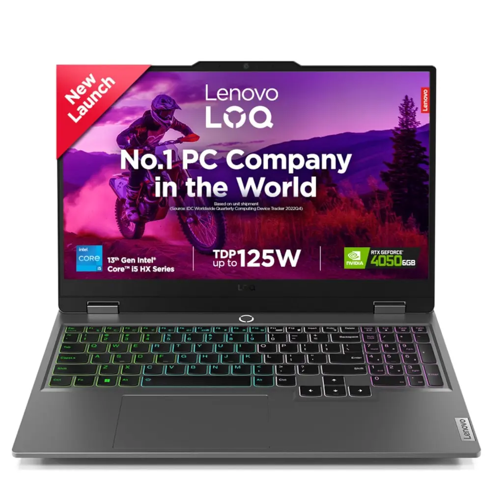 Lenovo LOQ 2024 13Th Gen Intel Core I5-13450HX | NVIDIA RTX 4050 6GB (16GB RAM/512GB SSD/15.6" (39.6Cm)/Windows 11/Office Home 2024/100% Srgb/3 Mon. Game Pass/Grey/2.4Kg), 83DV00X4IN Gaming Laptop
