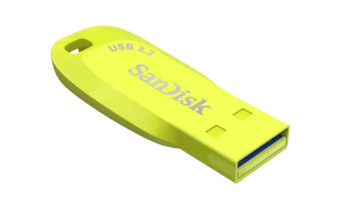 SanDisk Ultra Shift USB Flash Drive 64GB, USB 3.2 Gen 1, Evening Primrose Colour [SDCZ410-064G-I35EP]
