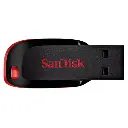 SanDisk Cruzer Blade USB Flash Drive, CZ50 32GB, USB2.0, Black with red accent, compact design, 5Y [SDCZ50-032G-I35]