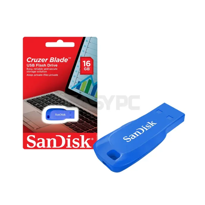 SanDisk Cruzer Blade USB 2.0 16GB, Blue [SDCZ50C-016G-B35BE]