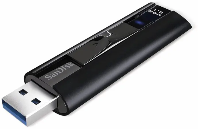 SanDisk Extreme Pro USB 3.2 Solid State Flash Drive, 128GB, Black, [SDCZ880-128G-G46] Sophisticated durable Aluminum Metal Casing, Lifetime Limited
