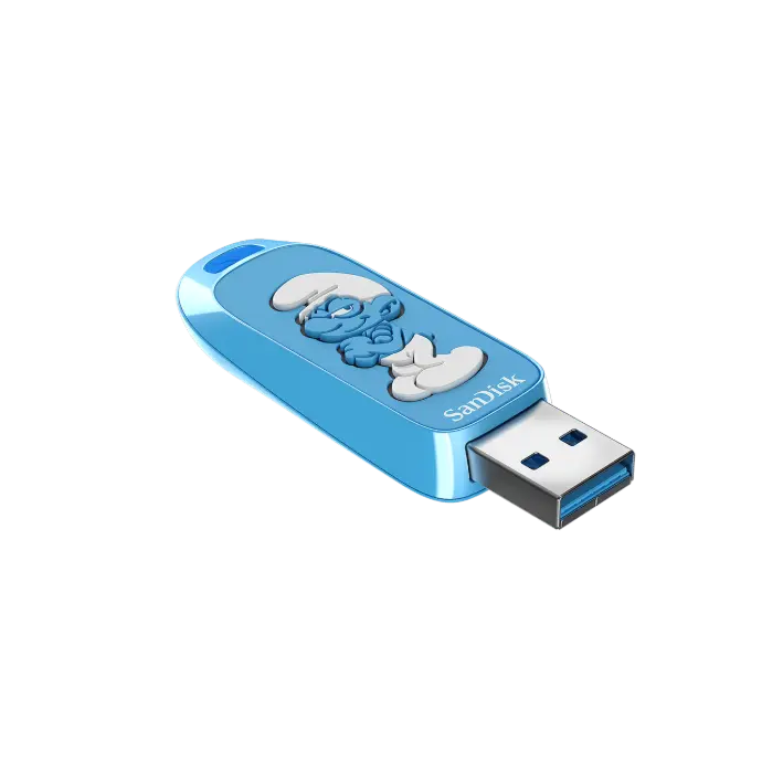 SanDisk Smurf USB Flash Drive 64GB, Up to 130MB/s [SDCZIS-064G-G46]