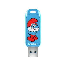 SanDisk Smurf USB Flash Drive 128GB, Up to 130MB/s [SDCZIS-128G-G46]