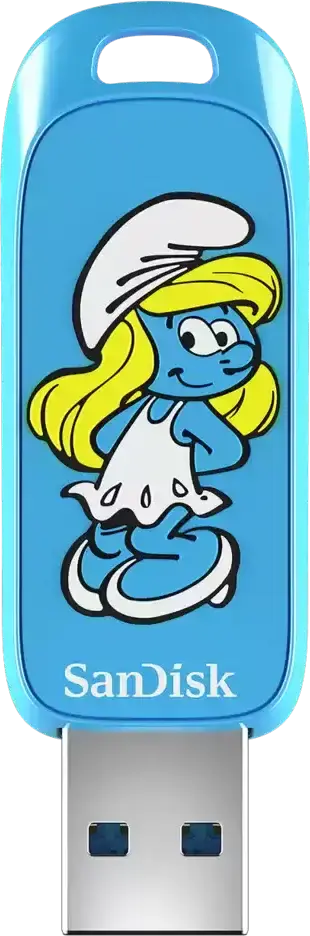 SanDisk Smurf USB Flash Drive 256GB, Up to 130MB/s [SDCZIS-256G-G46]