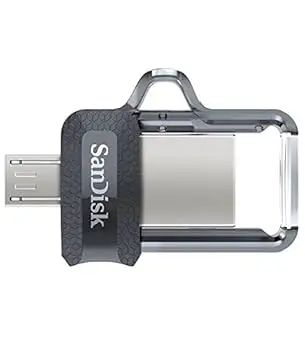 SanDisk Ultra Dual Drive m3.0, SDDD3 128GB, USB3.0, Black, USB3.0/micro-USB connector, OTG-enabled Android devices, 5Y [SDDD3-128G-I35]