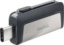 SanDisk Ultra Dual Drive USB Type C, SDDDC2 256GB, USB Type C, Black, USB3.1/Type C reversible connector, Retractable Design , Type-C enabled Android devices, 5Y [SDDDC2-256G-I35]