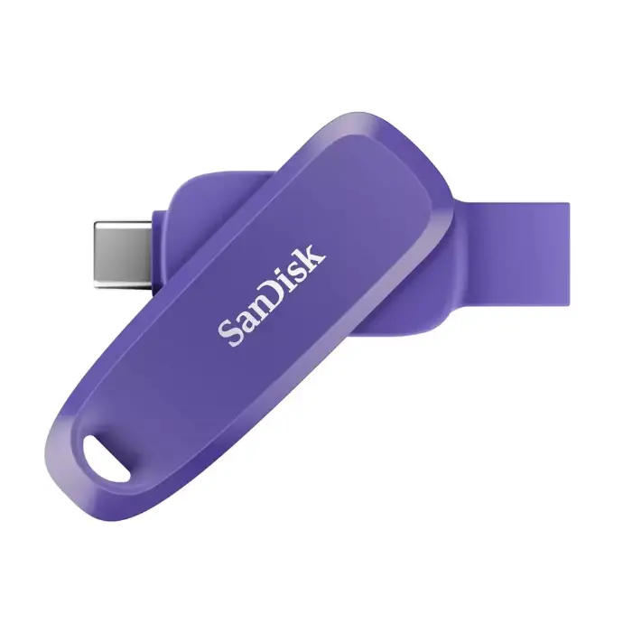 SanDisk Mobile Pen Drive USB C & USB A, 100MB/s, 512GB - Purple Opulence Color [SDDDC6-512G-I46PO]