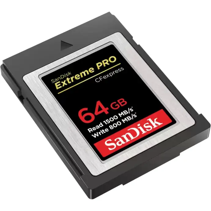 SanDisk Extreme PRO CFexpress Type B Card 64GB, 1500MB/s Read, 800MB/s Write [SDCFE-064G-GN4NN]