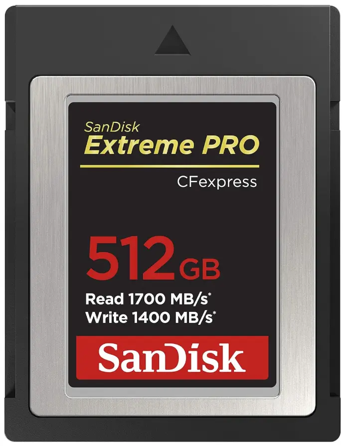SanDisk Extreme PRO CFexpress Type B Card 512GB, 1700MB/s Read, 1400MB/s Write [SDCFE-512G-GN4NN]