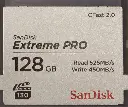 SanDisk Extreme Pro CFast 2.0, CFSP 128GB, VPG130, 525MB/s R, 450MB/s W, 4x6, Lifetime Limited [SDCFSP-128G-G46D]