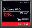 SanDisk Extreme Pro CF, CFXPS 128GB, VPG65, UDMA 7, 160MB/s R, 150MB/s W, 4x6, Lifetime Limited [SDCFXPS-128G-X46]