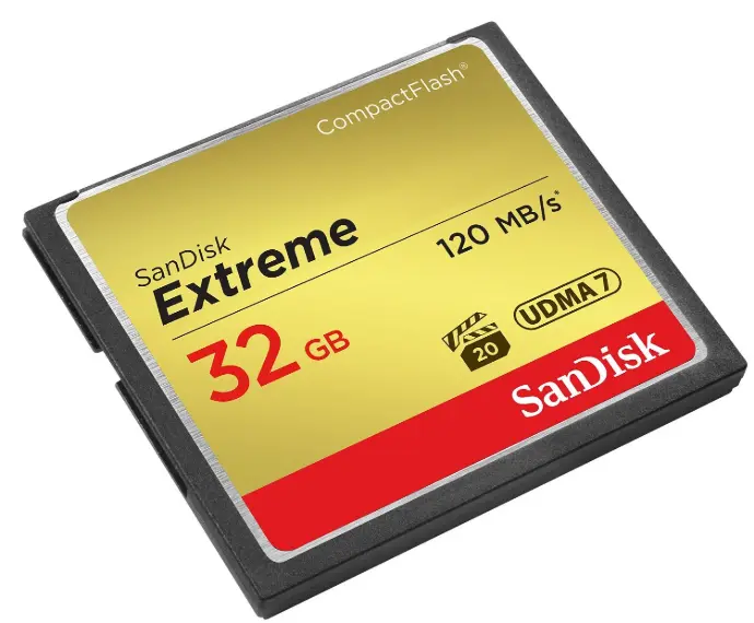 SanDisk Extreme CF, CFXSB 32GB, VPG20, UDMA 7, 120MB/s R, 85MB/s W, 4x6, Lifetime Limited [SDCFXSB-032G-G46]