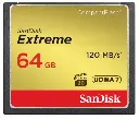 SanDisk Extreme CF, CFXSB 64GB, VPG20, UDMA 7, 120MB/s R, 85MB/s W, 4x6, Lifetime Limited [SDCFXSB-064G-G46]