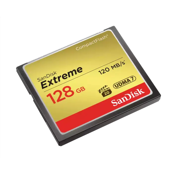 SanDisk Extreme CF, CFXSB 128GB, VPG20, UDMA 7, 120MB/s R, 85MB/s W, 4x6, Lifetime Limited [SDCFXSB-128G-G46]