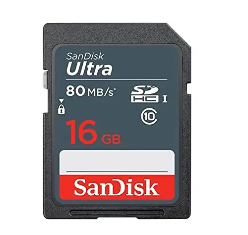 SanDisk Ultra 16GB SDHC Memory Card 80MB/s [SDSDUNS-016G-GN3IN]
